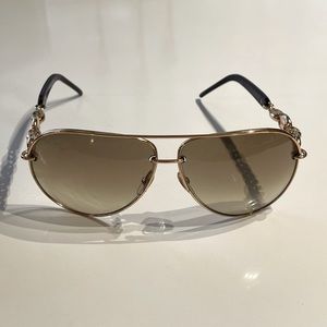 Gucci Women's Chain Link Aviator Sunglasses
